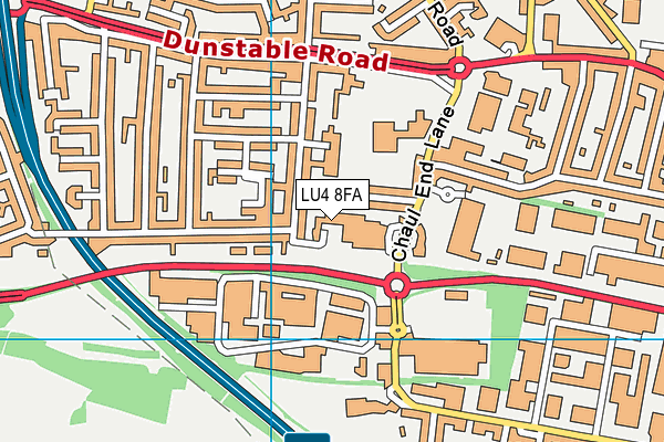 LU4 8FA map - OS VectorMap District (Ordnance Survey)