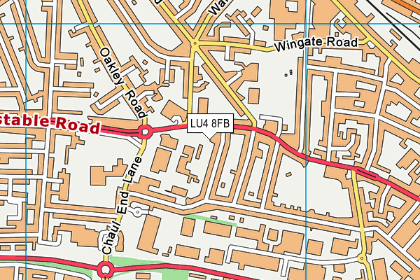 LU4 8FB map - OS VectorMap District (Ordnance Survey)