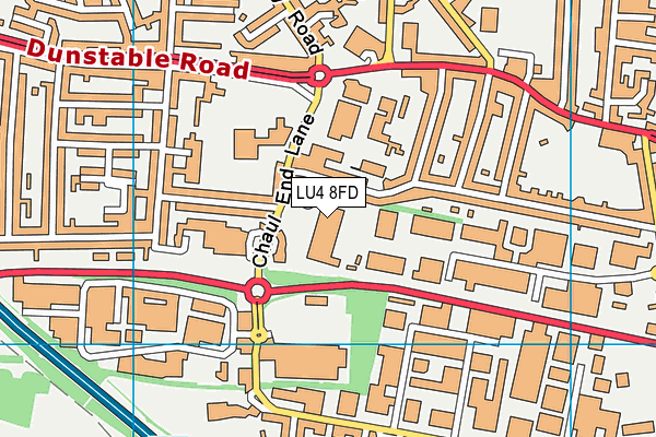 Jd Gyms (Luton) map (LU4 8FD) - OS VectorMap District (Ordnance Survey)