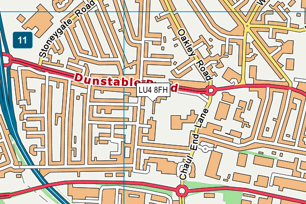 LU4 8FH map - OS VectorMap District (Ordnance Survey)