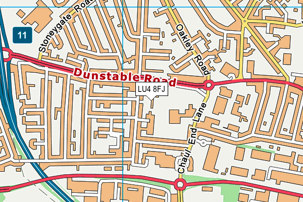 LU4 8FJ map - OS VectorMap District (Ordnance Survey)