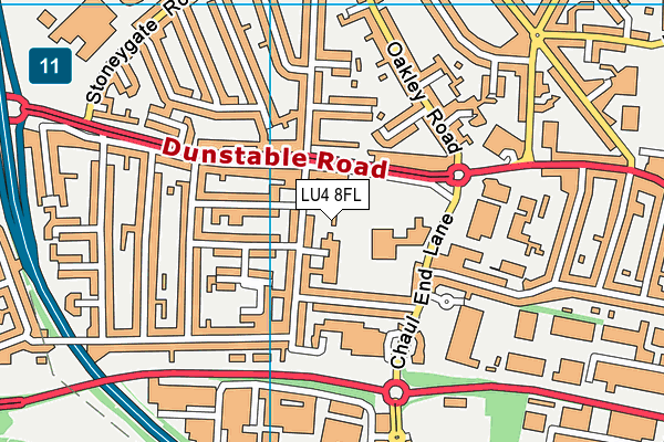 LU4 8FL map - OS VectorMap District (Ordnance Survey)