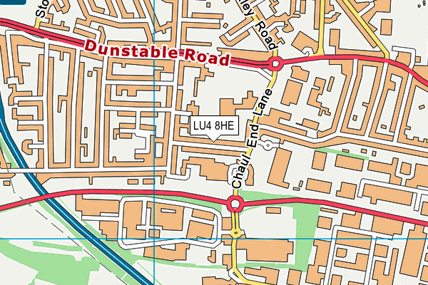 LU4 8HE map - OS VectorMap District (Ordnance Survey)