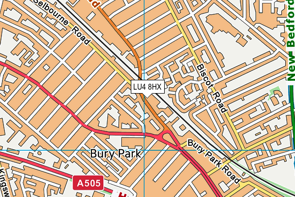 LU4 8HX map - OS VectorMap District (Ordnance Survey)