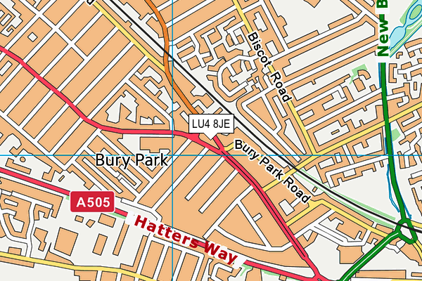 LU4 8JE map - OS VectorMap District (Ordnance Survey)