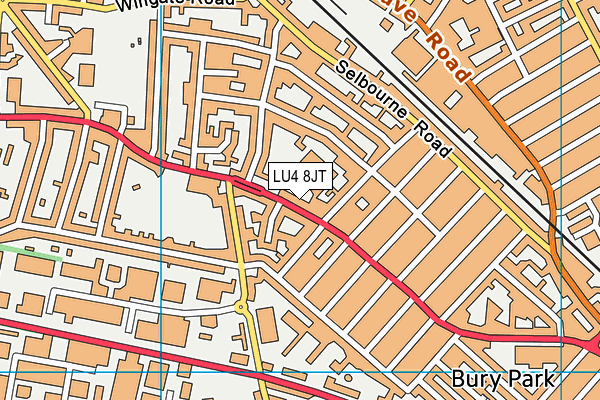 LU4 8JT map - OS VectorMap District (Ordnance Survey)