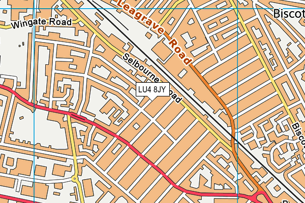 LU4 8JY map - OS VectorMap District (Ordnance Survey)