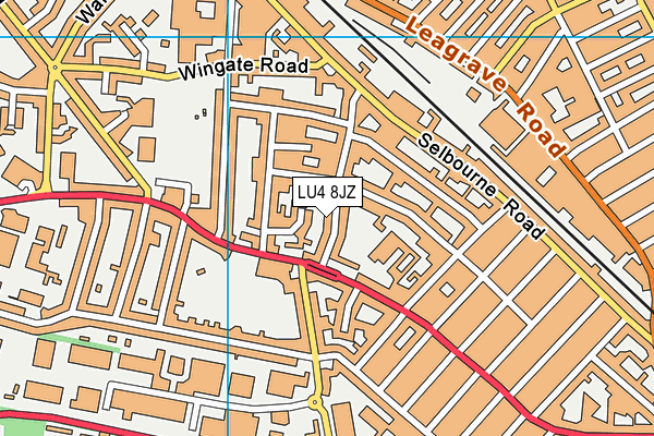 LU4 8JZ map - OS VectorMap District (Ordnance Survey)