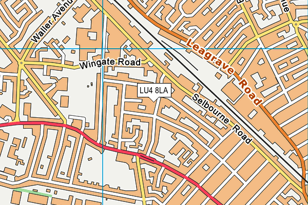 LU4 8LA map - OS VectorMap District (Ordnance Survey)