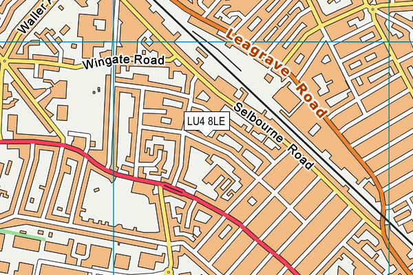 LU4 8LE map - OS VectorMap District (Ordnance Survey)