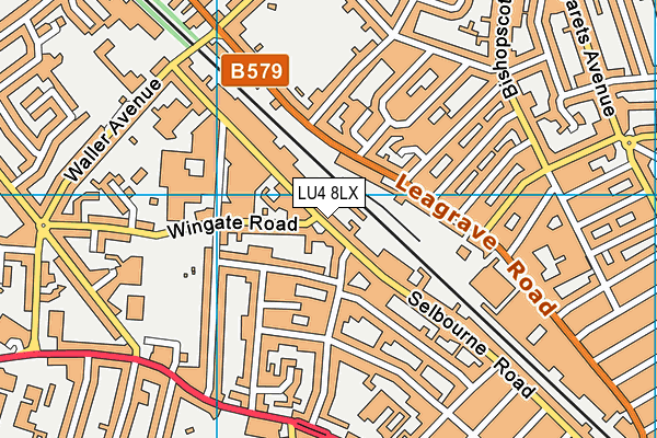 LU4 8LX map - OS VectorMap District (Ordnance Survey)
