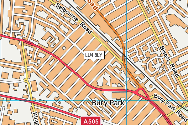 LU4 8LY map - OS VectorMap District (Ordnance Survey)