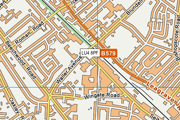 LU4 8PF map - OS VectorMap District (Ordnance Survey)