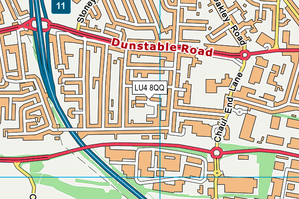 LU4 8QQ map - OS VectorMap District (Ordnance Survey)