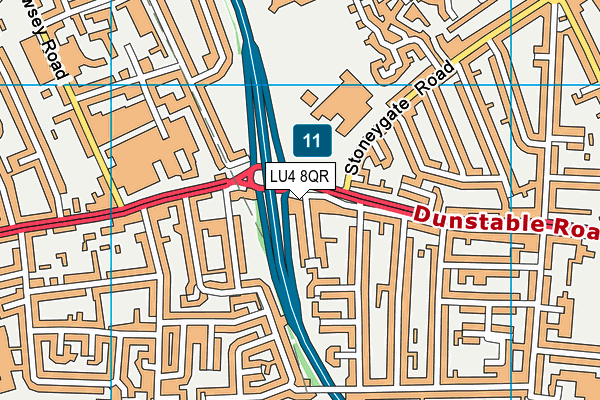 LU4 8QR map - OS VectorMap District (Ordnance Survey)