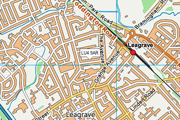LU4 9AR map - OS VectorMap District (Ordnance Survey)
