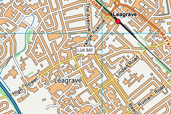LU4 9AY map - OS VectorMap District (Ordnance Survey)