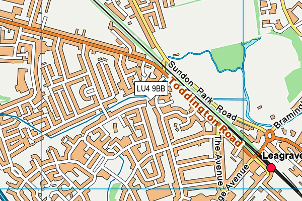 LU4 9BB map - OS VectorMap District (Ordnance Survey)