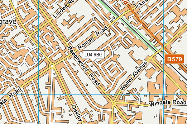 LU4 9BG map - OS VectorMap District (Ordnance Survey)