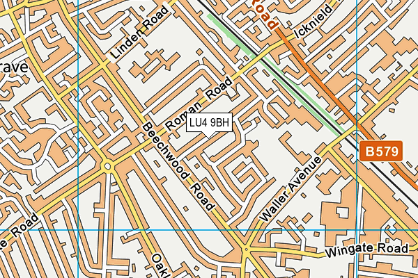 LU4 9BH map - OS VectorMap District (Ordnance Survey)
