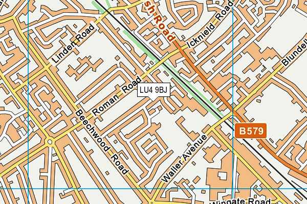 LU4 9BJ map - OS VectorMap District (Ordnance Survey)
