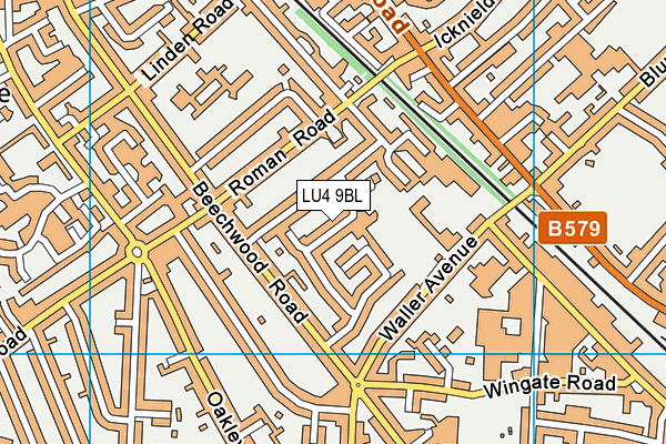 LU4 9BL map - OS VectorMap District (Ordnance Survey)