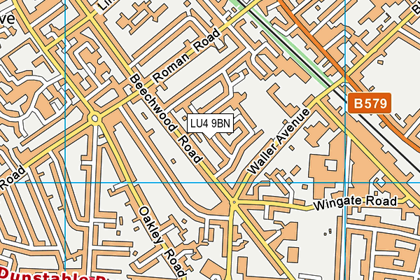 Kent Athletic Sports & Social Club (Closed) map (LU4 9BN) - OS VectorMap District (Ordnance Survey)
