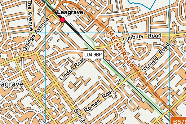 LU4 9BP map - OS VectorMap District (Ordnance Survey)