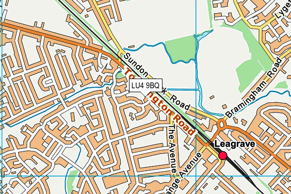 LU4 9BQ map - OS VectorMap District (Ordnance Survey)