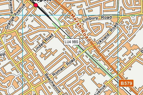 LU4 9BS map - OS VectorMap District (Ordnance Survey)