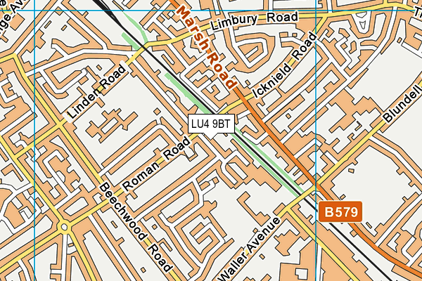 LU4 9BT map - OS VectorMap District (Ordnance Survey)