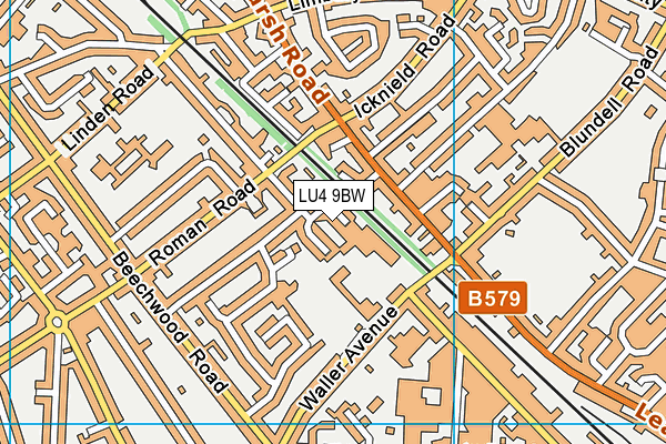 LU4 9BW map - OS VectorMap District (Ordnance Survey)