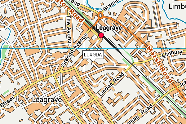 LU4 9DA map - OS VectorMap District (Ordnance Survey)