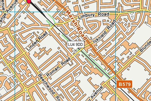 LU4 9DD map - OS VectorMap District (Ordnance Survey)