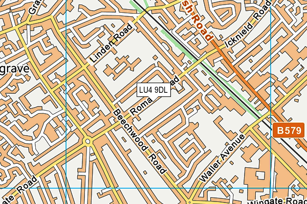 LU4 9DL map - OS VectorMap District (Ordnance Survey)