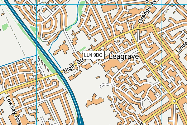 LU4 9DQ map - OS VectorMap District (Ordnance Survey)