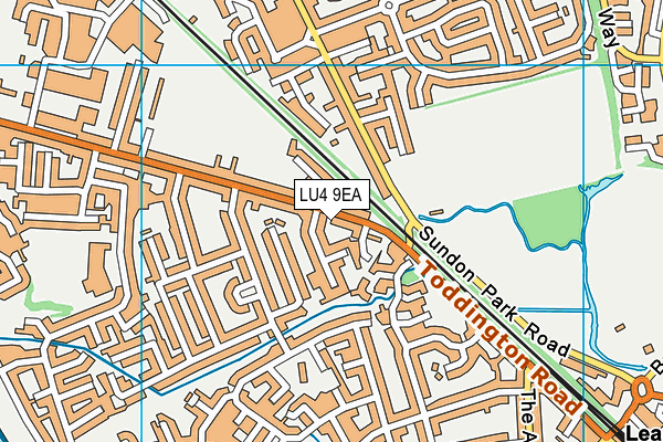 LU4 9EA map - OS VectorMap District (Ordnance Survey)