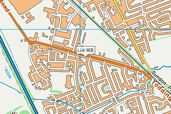LU4 9EB map - OS VectorMap District (Ordnance Survey)
