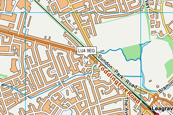 LU4 9EG map - OS VectorMap District (Ordnance Survey)