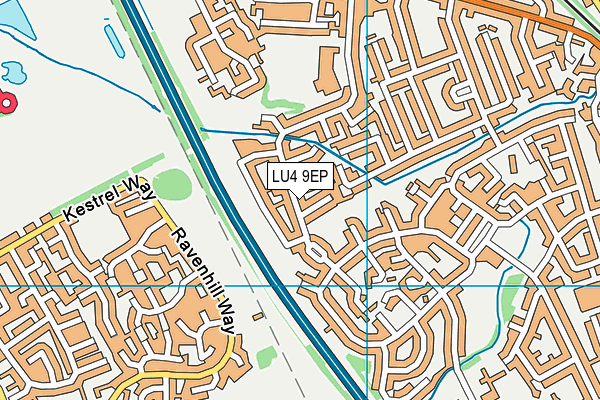 LU4 9EP map - OS VectorMap District (Ordnance Survey)