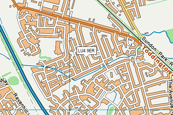 LU4 9ER map - OS VectorMap District (Ordnance Survey)