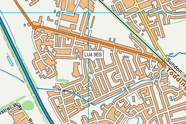 LU4 9ES map - OS VectorMap District (Ordnance Survey)