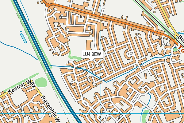 LU4 9EW map - OS VectorMap District (Ordnance Survey)