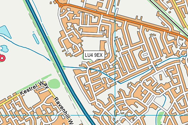 Pirton Hill Primary School map (LU4 9EX) - OS VectorMap District (Ordnance Survey)