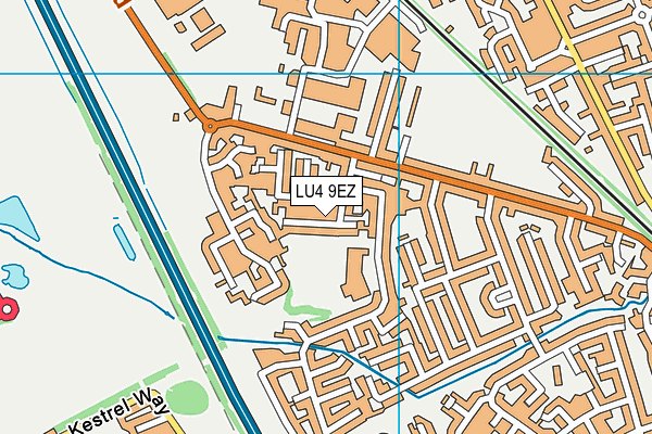 LU4 9EZ map - OS VectorMap District (Ordnance Survey)