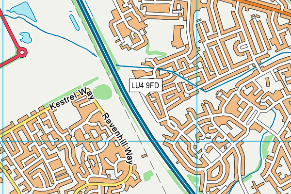 LU4 9FD map - OS VectorMap District (Ordnance Survey)