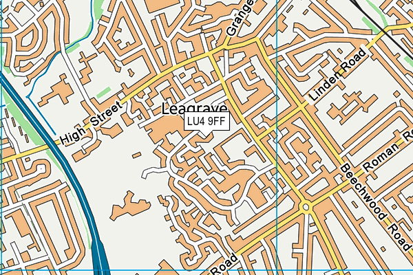 LU4 9FF map - OS VectorMap District (Ordnance Survey)
