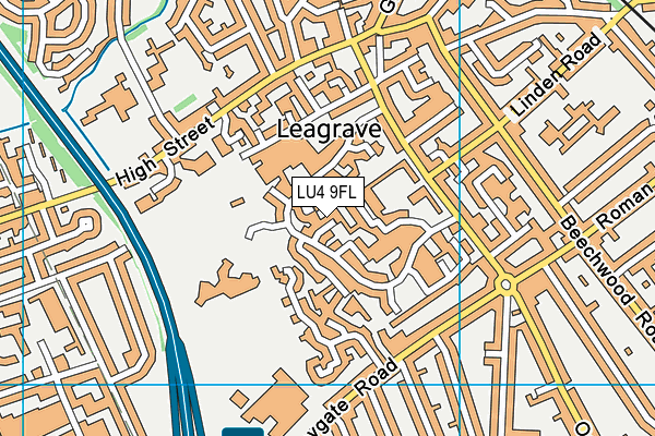 LU4 9FL map - OS VectorMap District (Ordnance Survey)