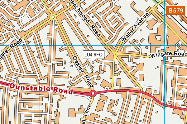 LU4 9FQ map - OS VectorMap District (Ordnance Survey)