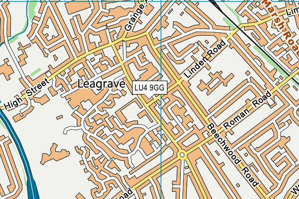 LU4 9GG map - OS VectorMap District (Ordnance Survey)